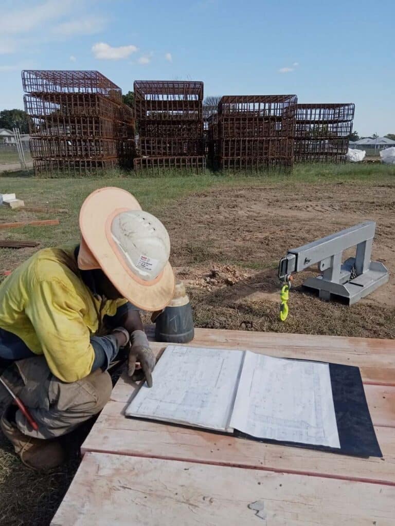 Steel Frames Stacked To Each Other — Concreters in Darwin, Northern Territory