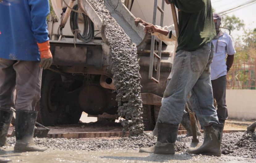 Pouring Cement During Construction — Concreters in Katherine, NT